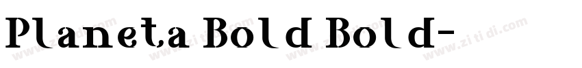 Planeta Bold Bold字体转换